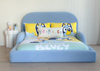 Bluey Themed Tulum Kids Bed n Plush Fabric