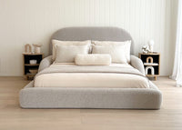 Beige Tulum Kids Bed with padded sides for safety and comfort