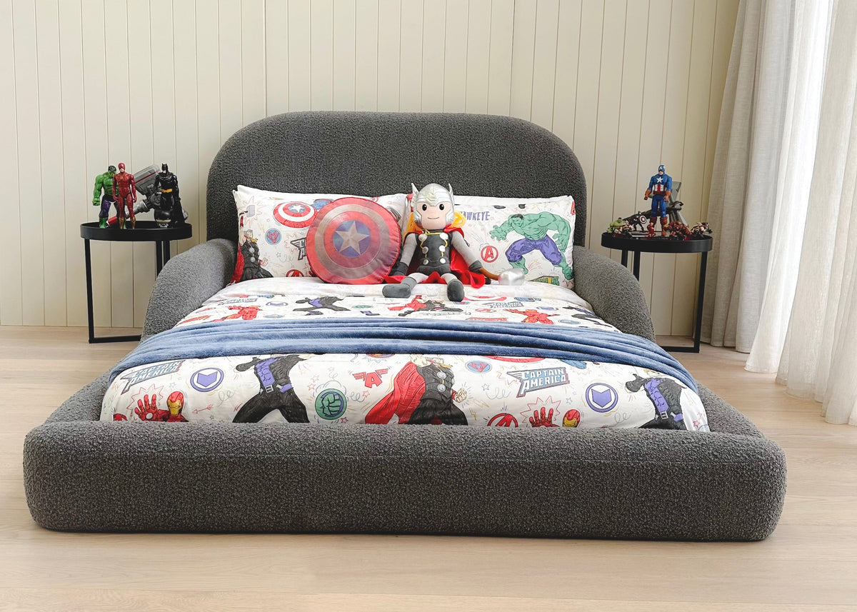 Super Hero Kids Bed with Guard Rails