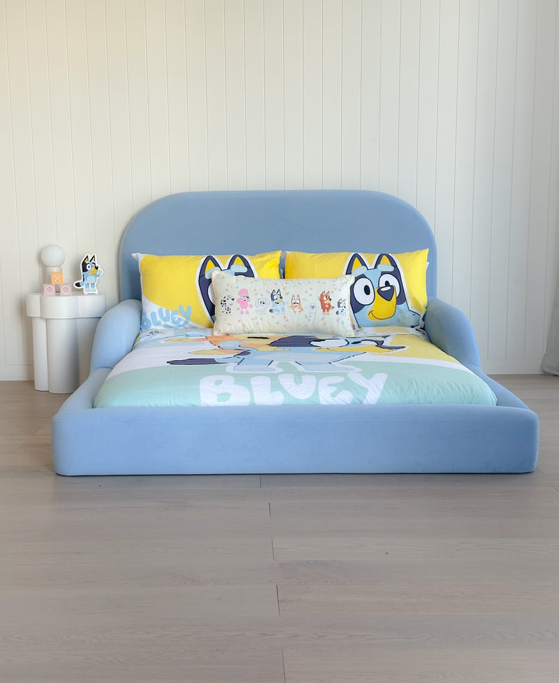 Bluey Themed Tulum Kids Bed n Plush Fabric 