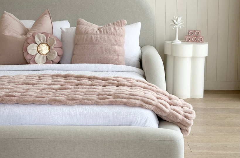 Soft Grey Childrens Bed Frame with Guard Rails 