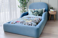 Blue Kids Bed Side View  and Low to the Floor