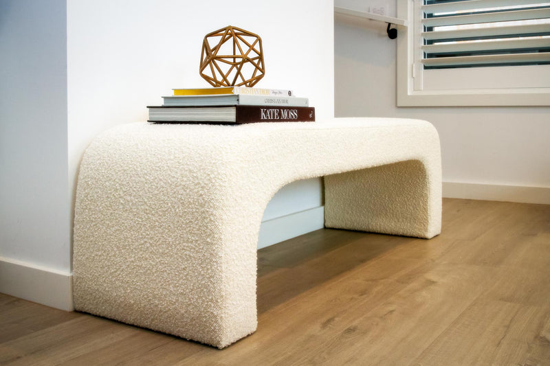 boucle arch bench