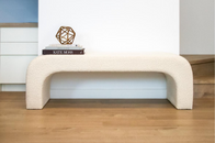 Curved Boucle Bench