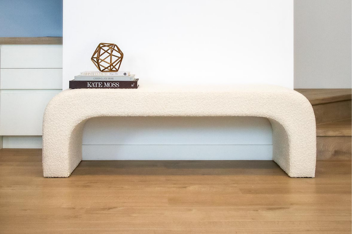 Curved Boucle Bench